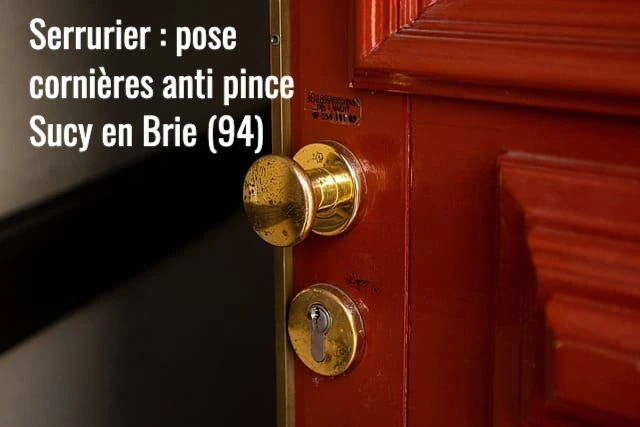Serrurier Sucy en Brie : pose et installation de cornieres anti pince